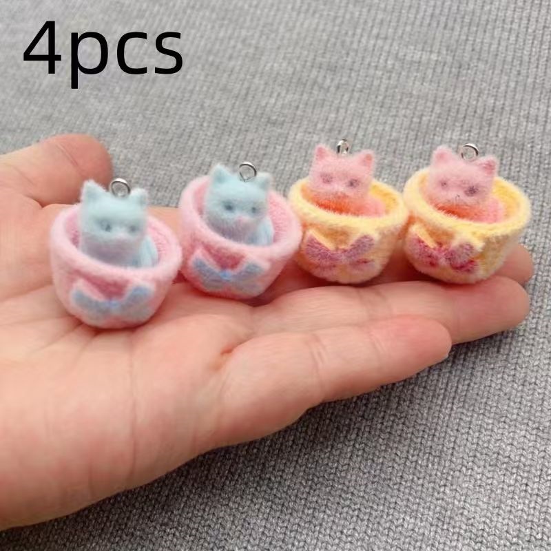 4pcs 3D plush resin cat pendan - Event Party review and price