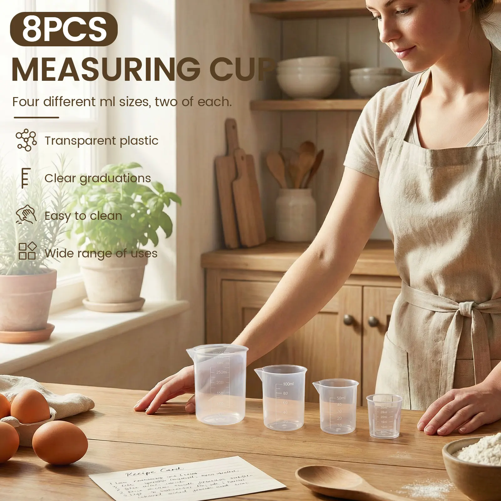 8 Pcs Plastic Measuring Cup Se - Plastic Cup 50Pcs review and price