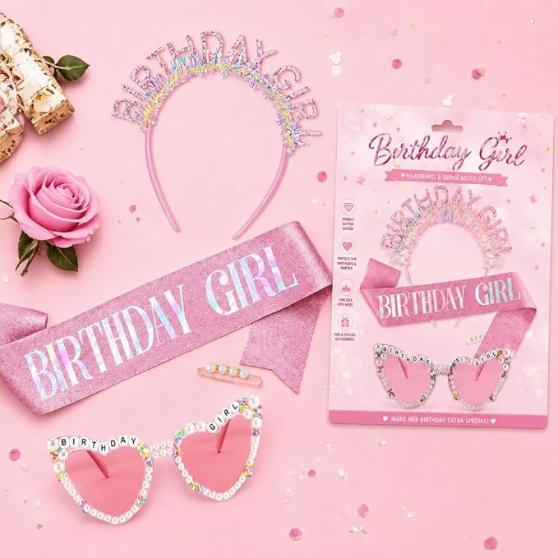 3pcs/set Birthday Girl Sash Gl - Birthday Sash Glitter review and price