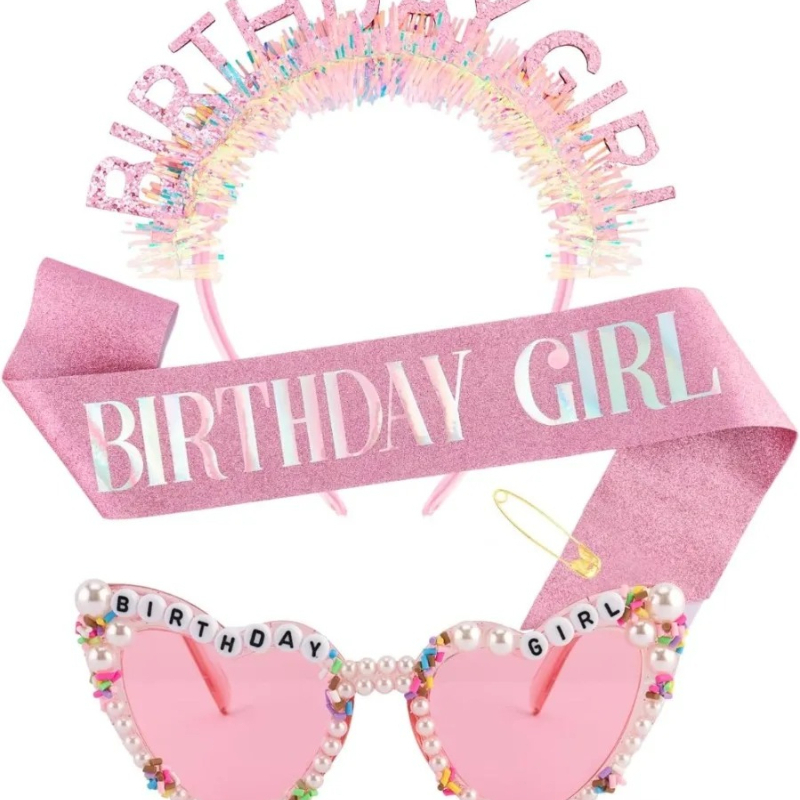 Birthday Girl Sash Glitter Hea - Birthday Sash Glitter review and price