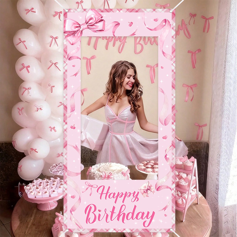 Pink Bow Photo Booth Frame Swe - Photo Booth Frame review and price