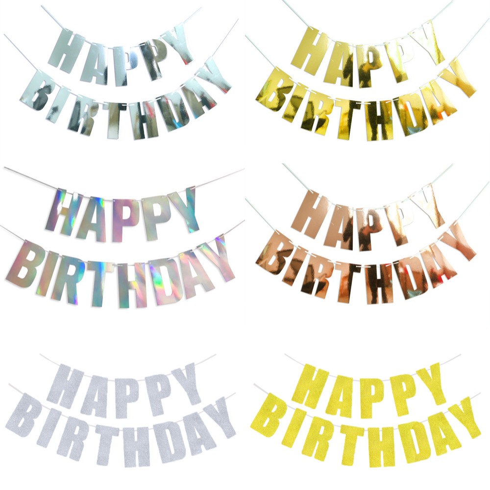 Happy Birthday Banner Gold Sil - Party Banner Gold review and price