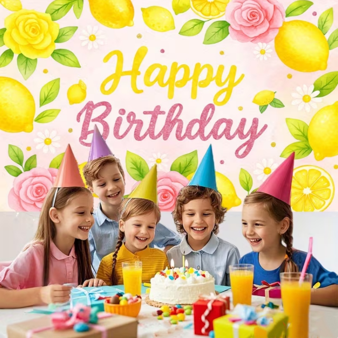Lemon Birthday Party Decoratio - Dessert Table Backdrop review and price