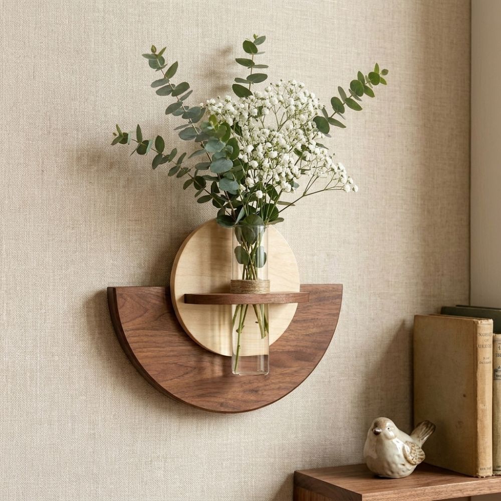 Oval Wood Wall Mount Flower Sh - Flower Wall Panel review and price