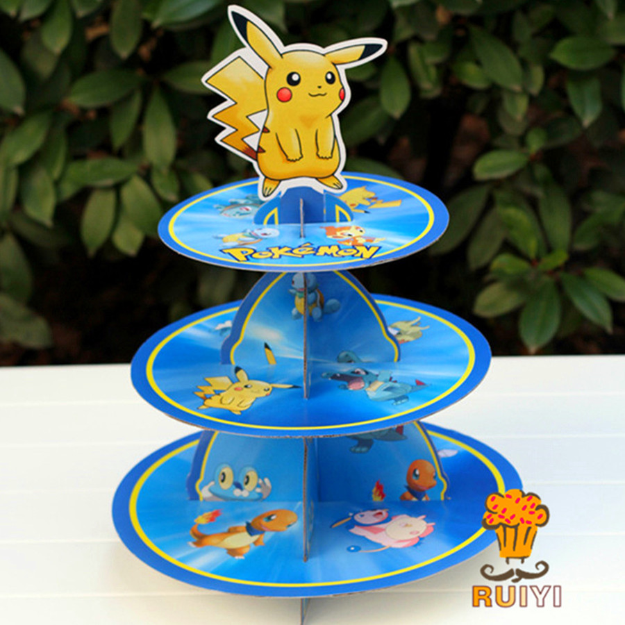 Pikachu Pokemon Three Tier Cak - Cupcake Stand Tier review and price