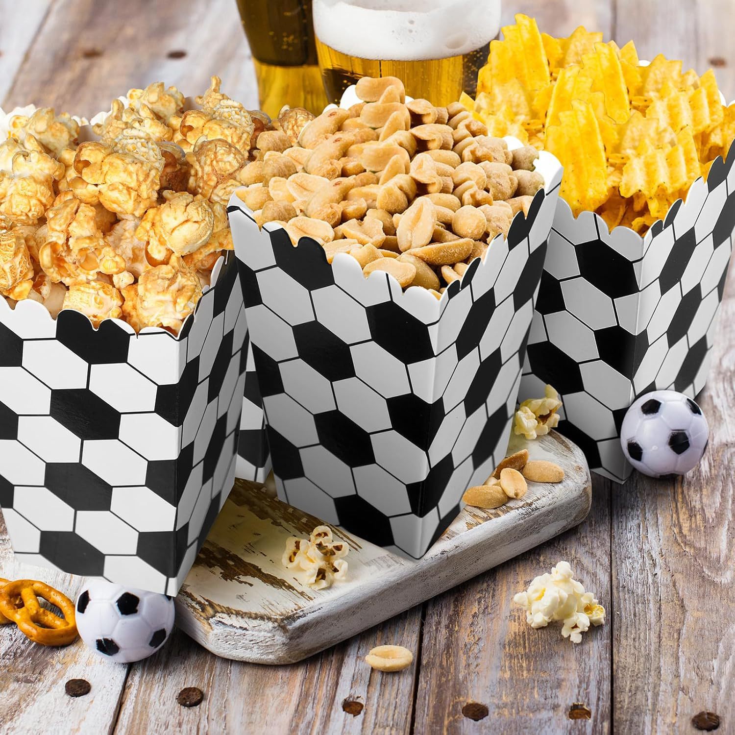 6/18Pcs  Football Popcorn Boxe - Event Party Box review and price