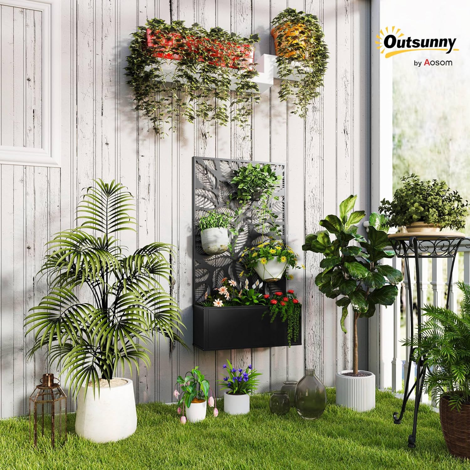 Metal Raised Garden Bed with T - Flower Wall Panel review and price