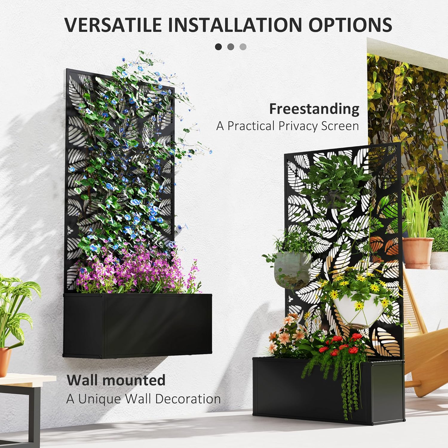 Metal Raised Garden Bed with T - Flower Wall Panel review and price