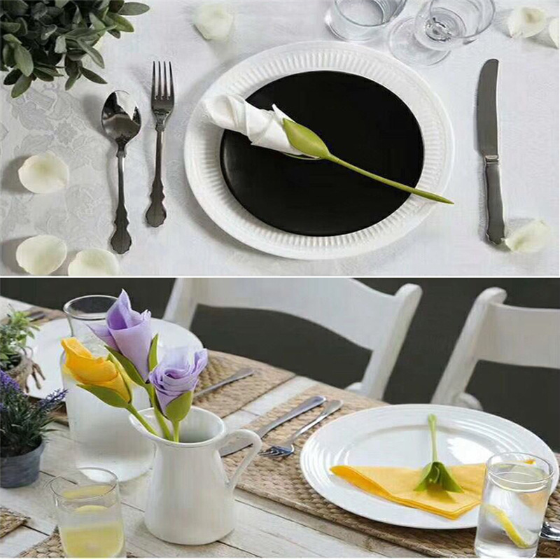 Paper‑folded rose napkin flowe - Napkin Folding Set review and price